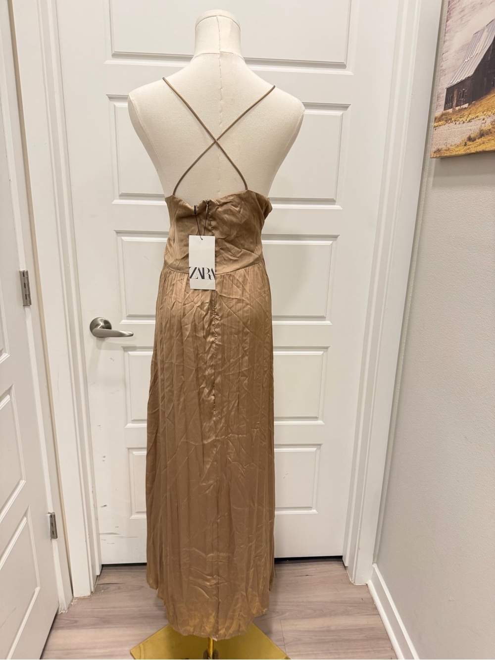 Zara Cutout Burnished Gold Dress - Picture 4 of 9